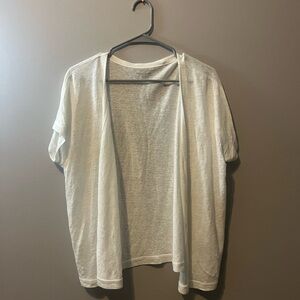White‎ Open-Front Cardigan